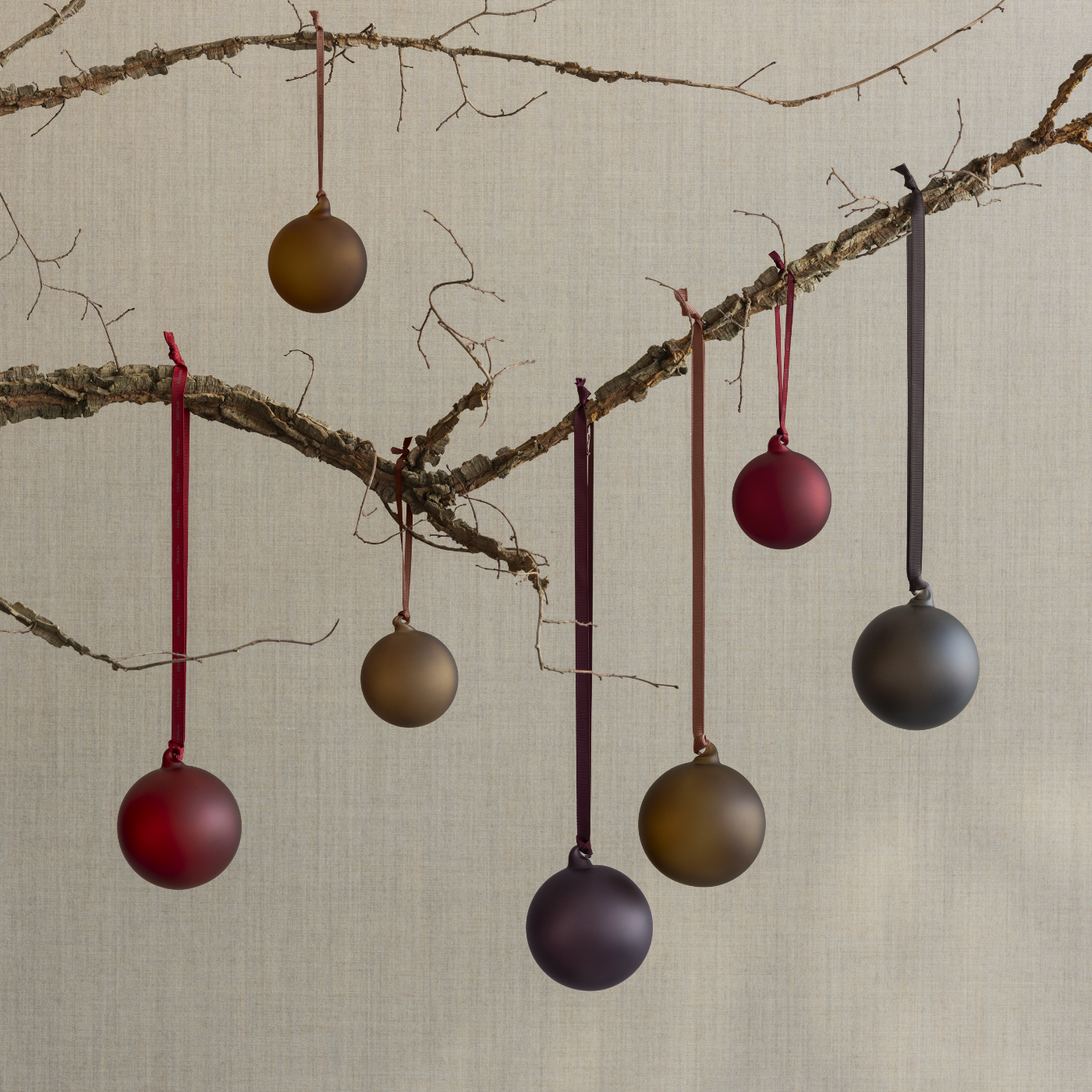 Juhla Matte Glass Ornament (Set of 4) | Plum