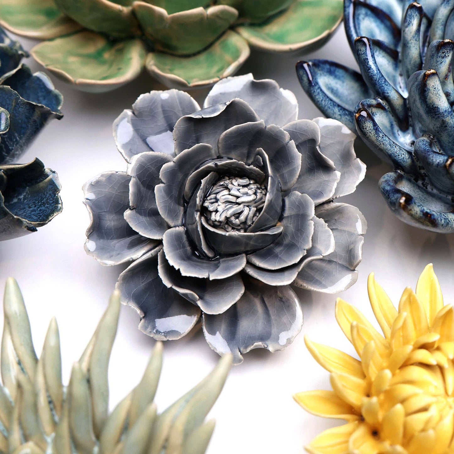 Ceramic Flower | Grey Rose