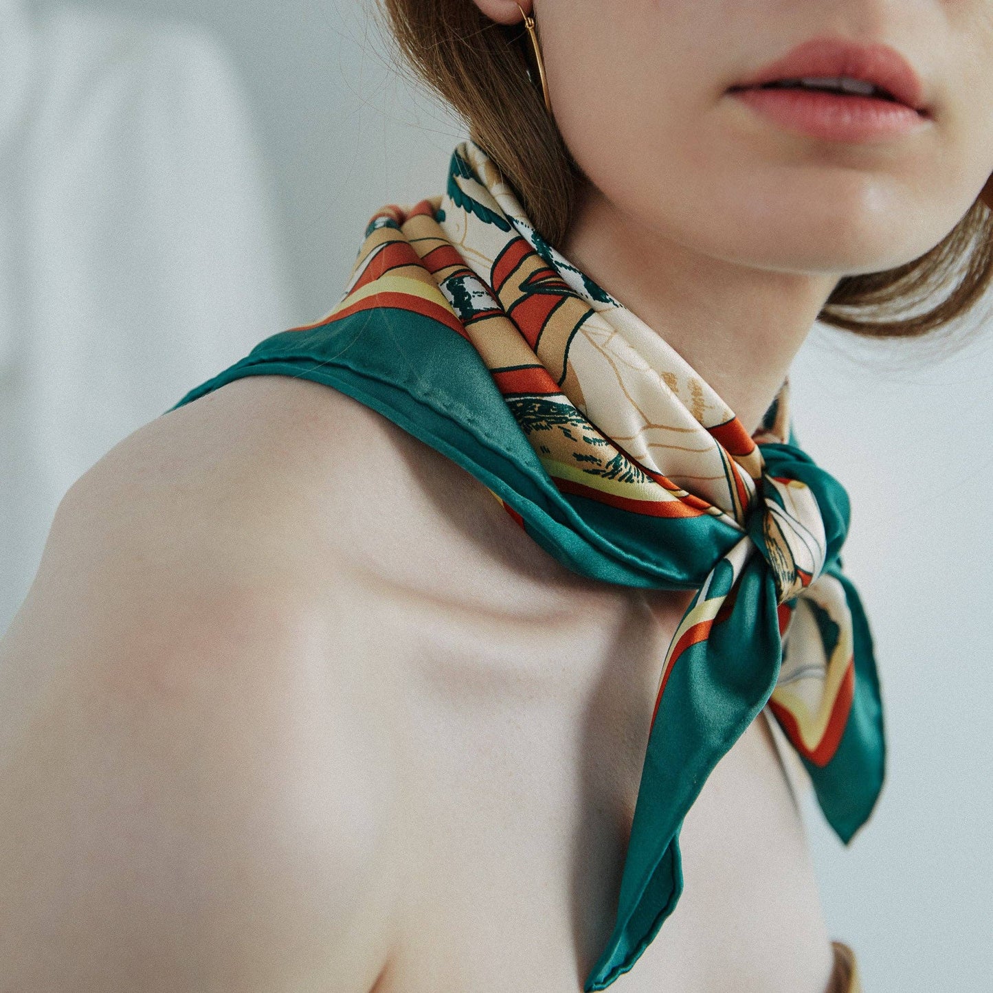 Silk Bandana | Madagascar (Teal)