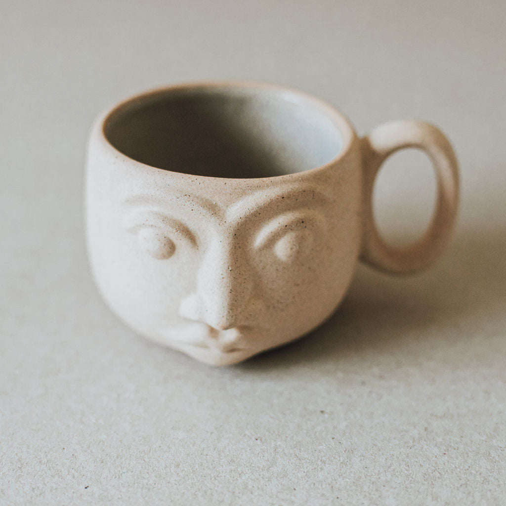 Handcrafted Clay Face Mug