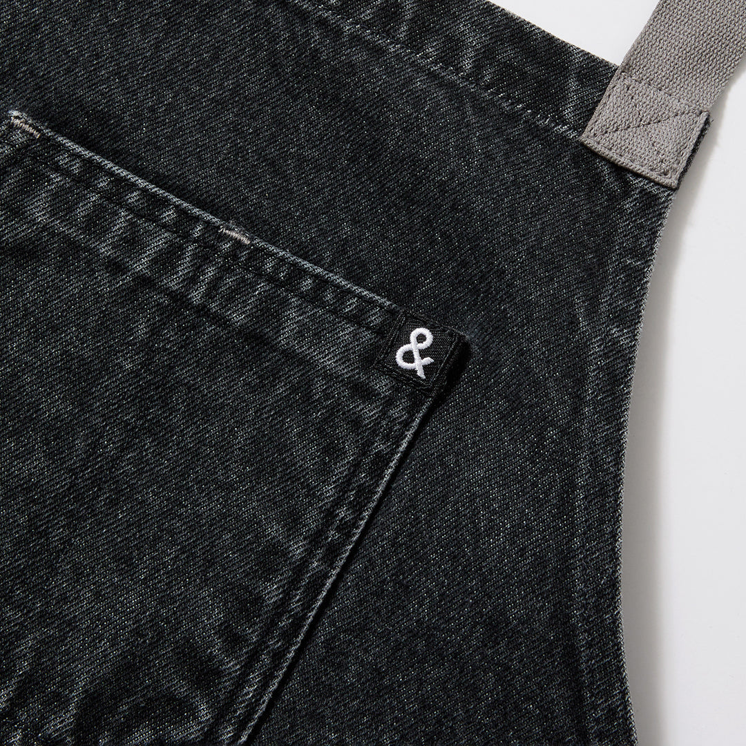 The Crossback Apron | Oyster Grey Denim
