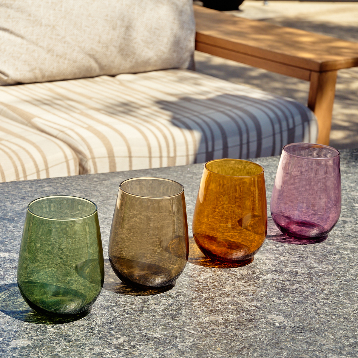 Stemless Outdoor Wine Glasses (16oz) | Set of 4