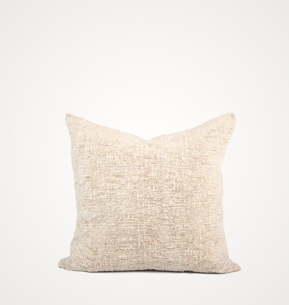 Chunky Wool Pillow Cover I Sand