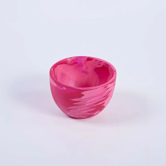 Marbled Resin Deep Bowl (Small) | Magenta