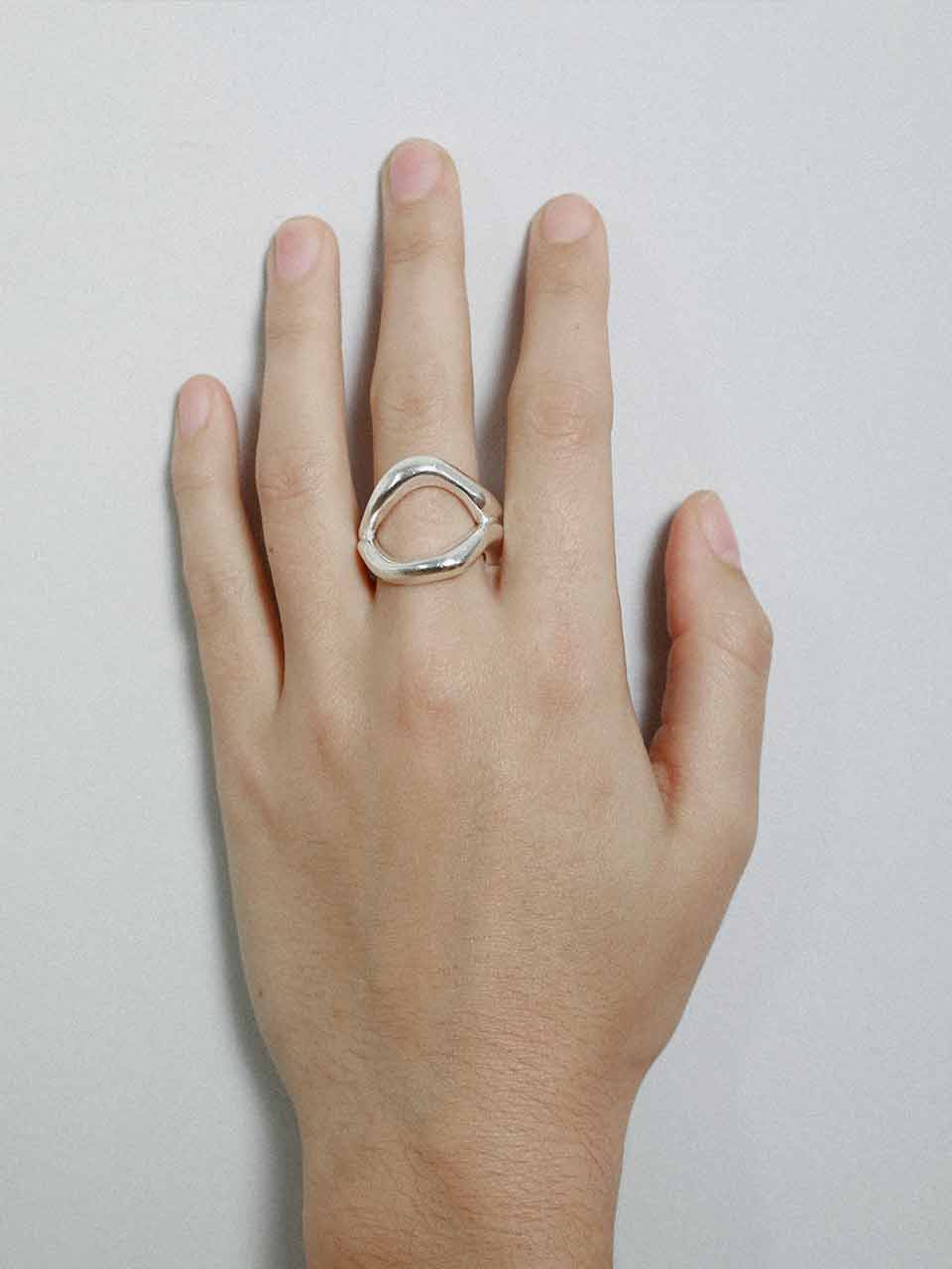Double Wave Silver Ring