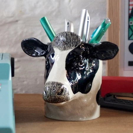 Fresian Cow Pencil Pot