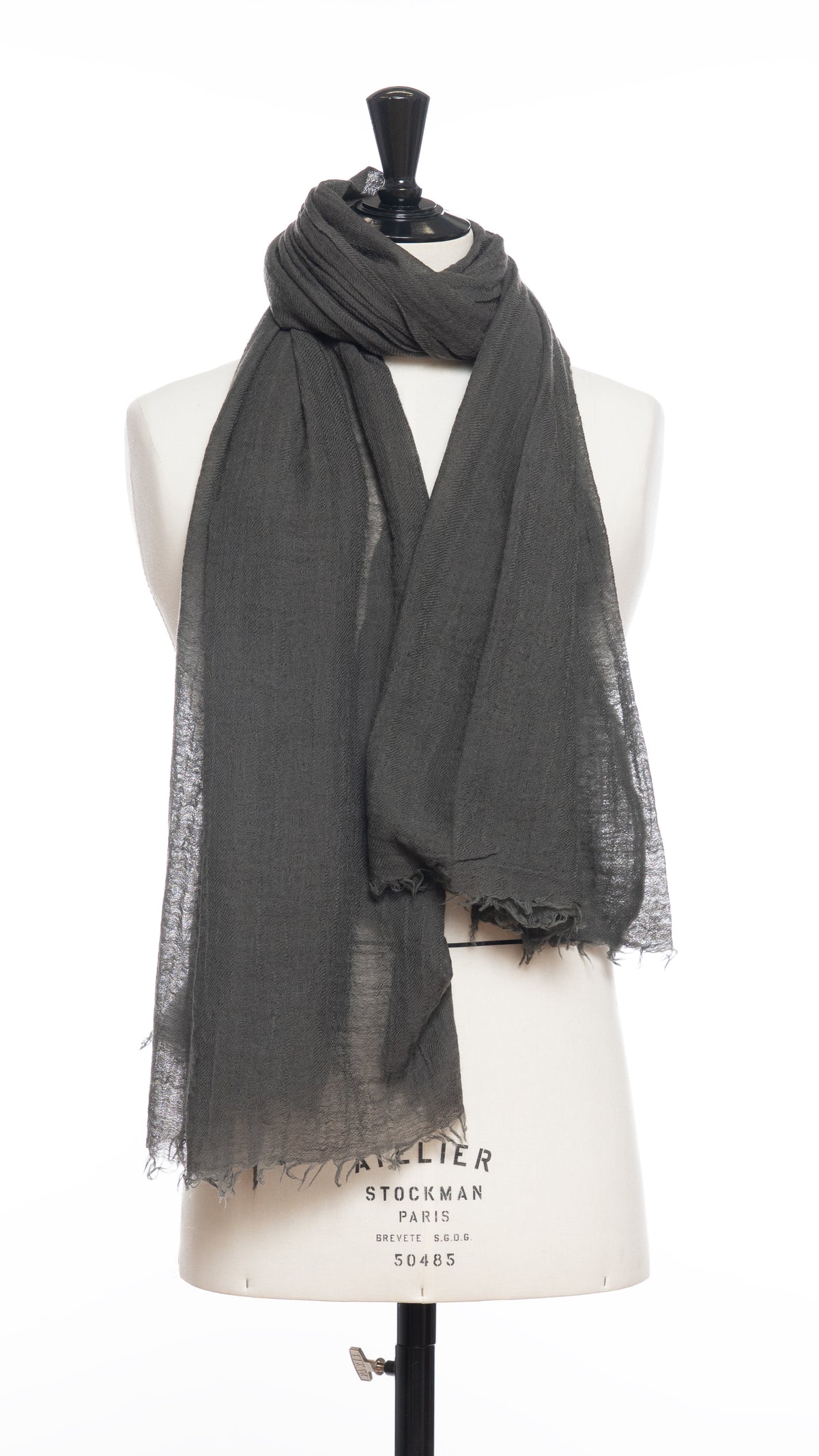 Giglio Frayed Wool Scarf | Mud