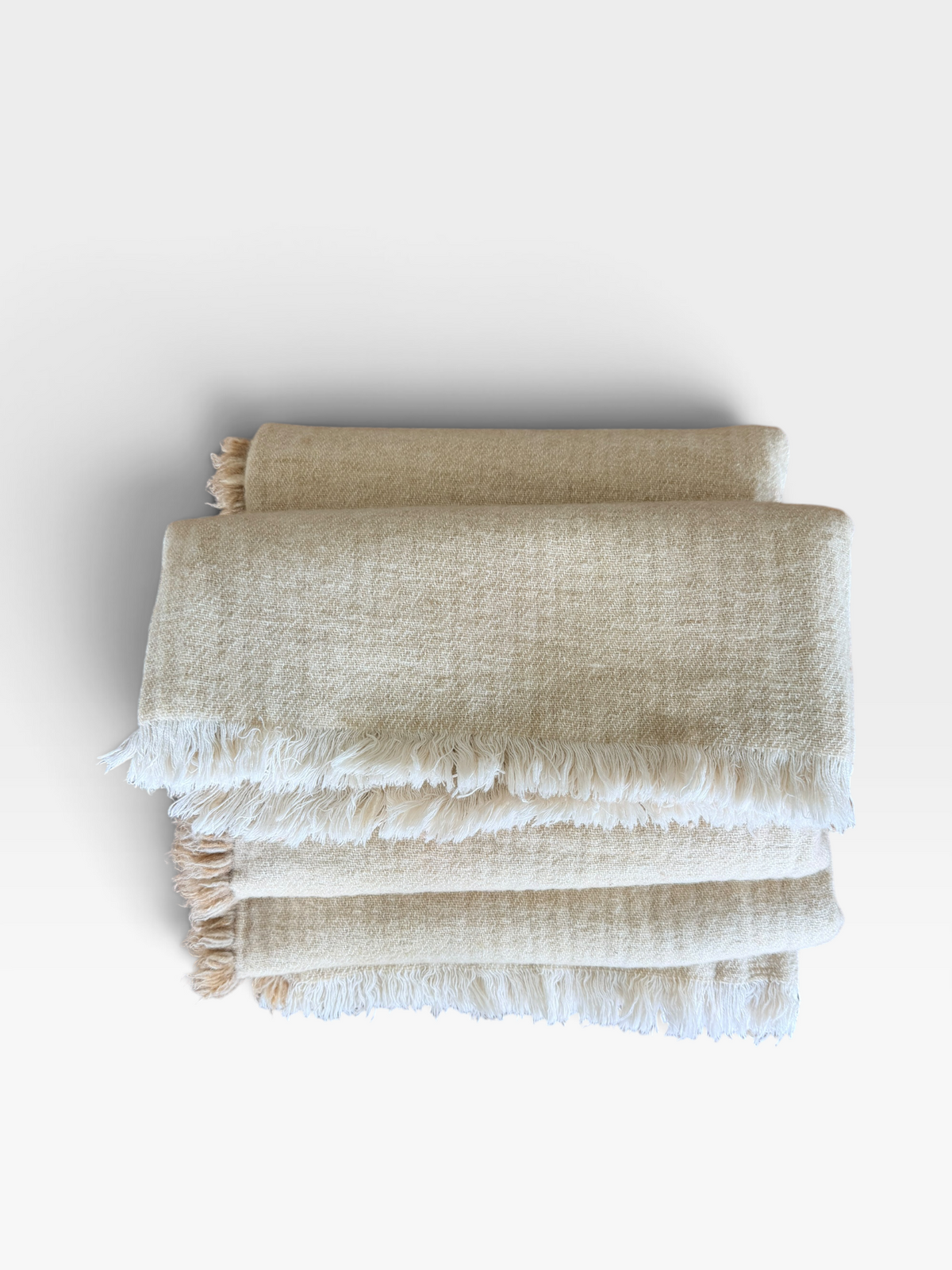 Vice Versa Wool Fringed Throw | Orgeat & Fior di Latte