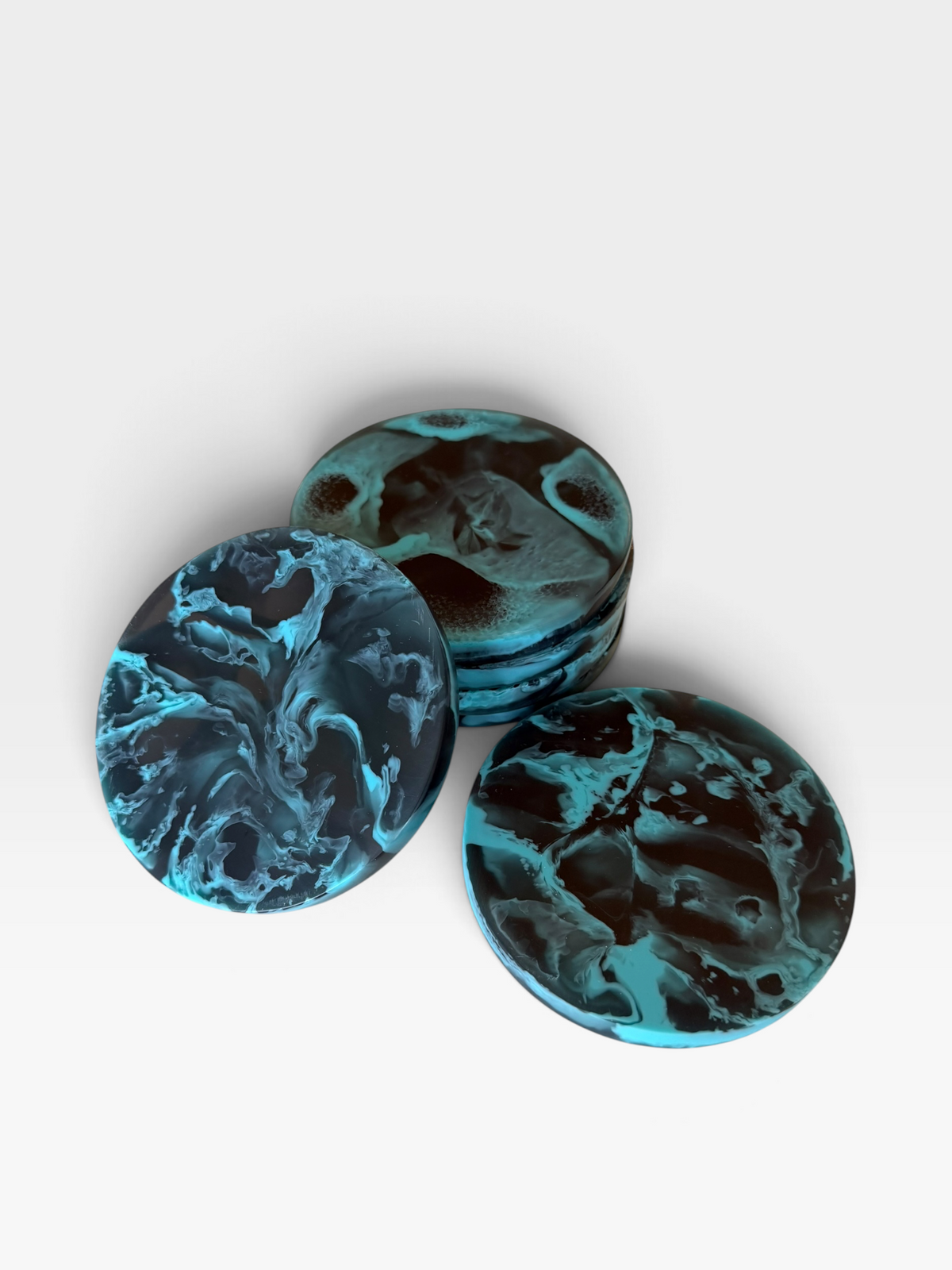 Marbled Resin Coasters | Set of 6 (Multiple Colors)