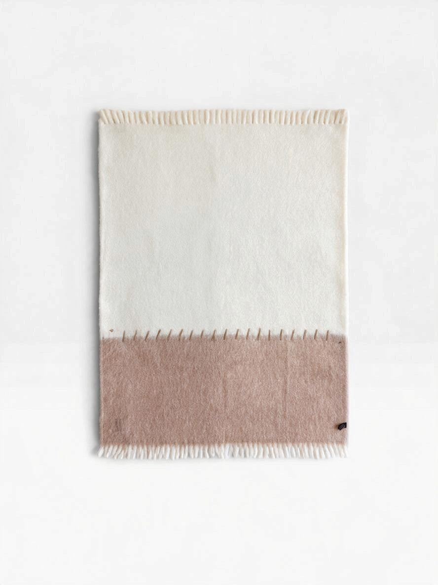 Mohair Throw Blanket | Stitching ST-2