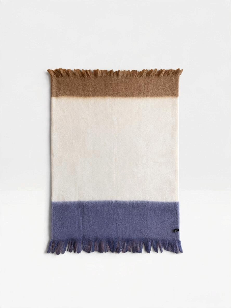 Mohair Throw Blanket | Color Block CB-8