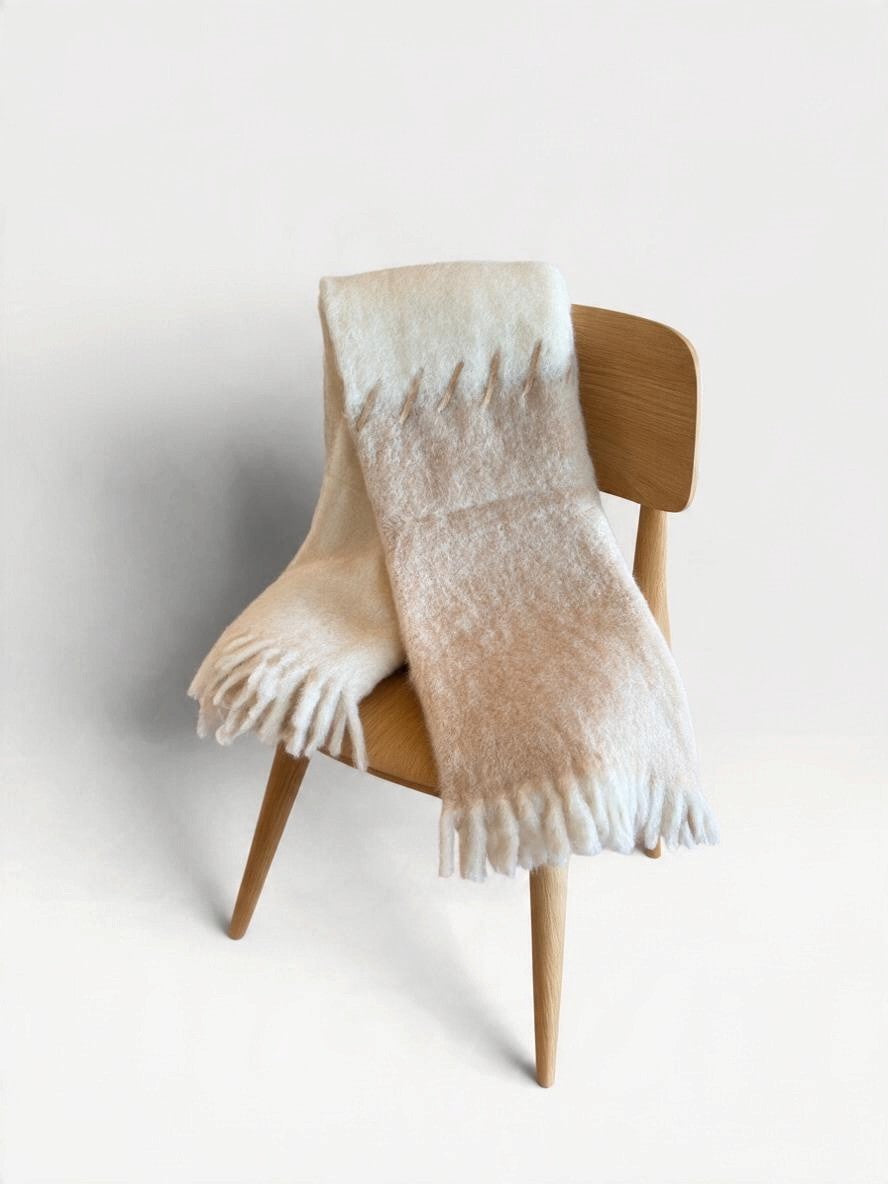 Mohair Throw Blanket | Stitching ST-2