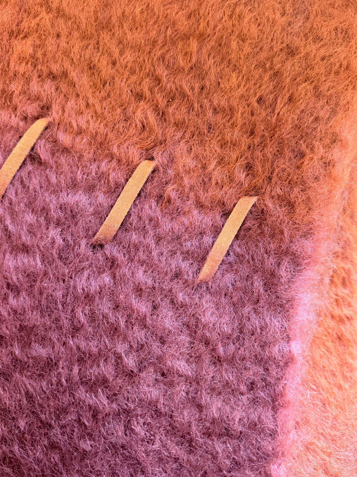 Mohair Throw Blanket | Stitching ST-42