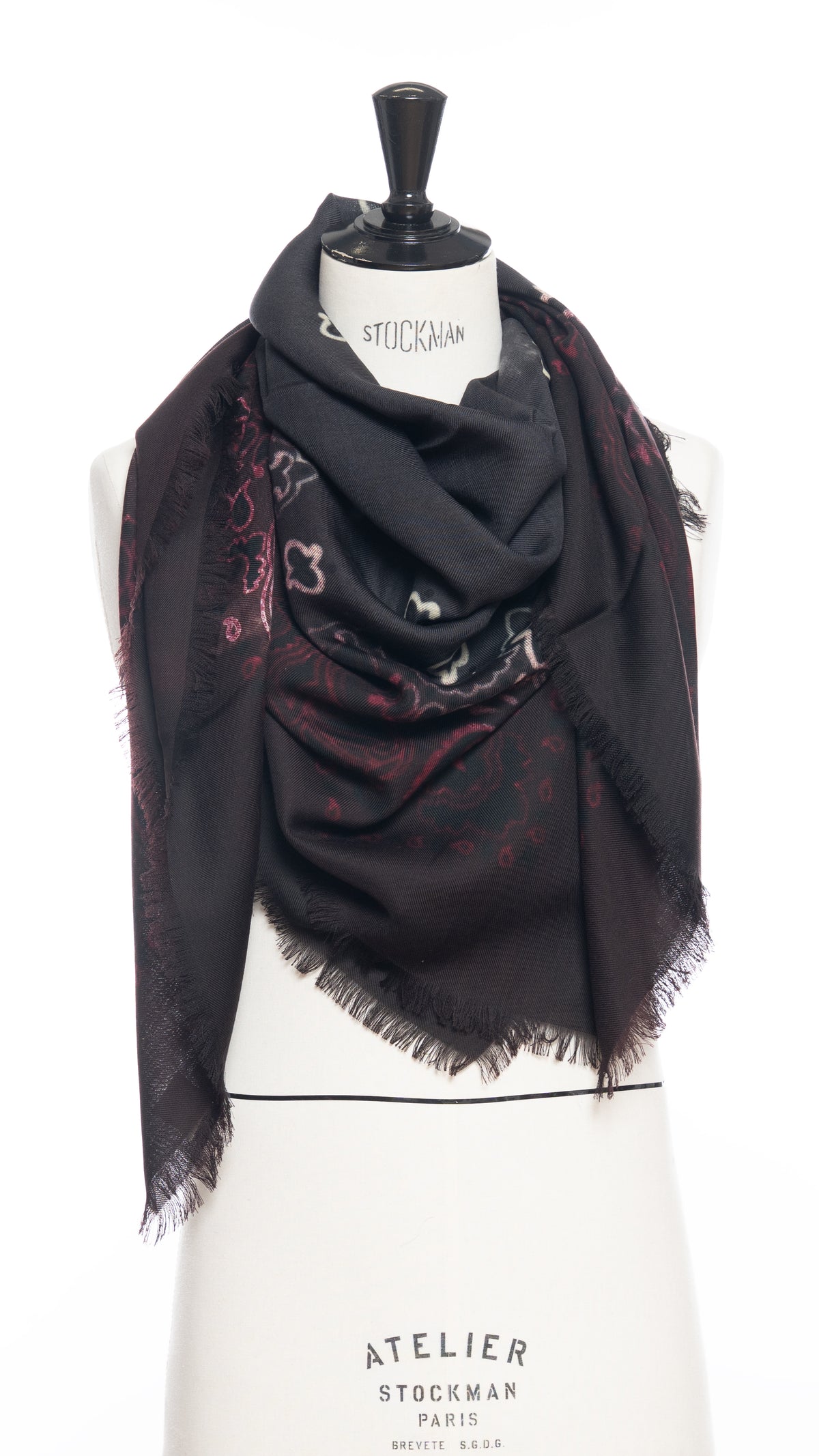 Jil Quadra Wool Scarf | Port/Lava