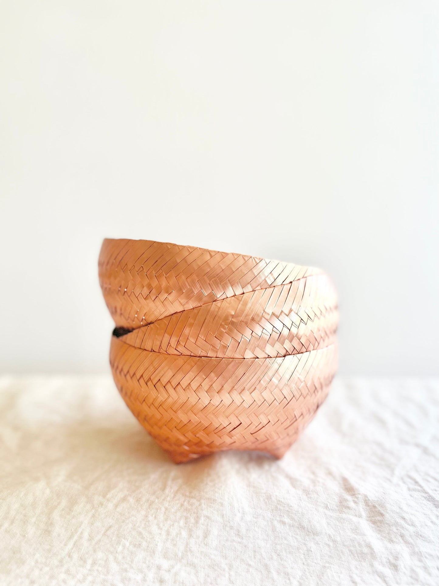 Copper Woven Basket (Multiple Sizes)