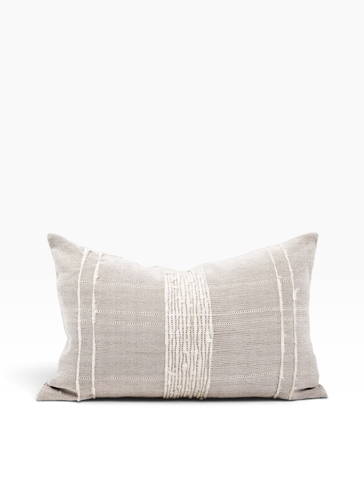 Wool Stripe Lumbar Pillow | Sand