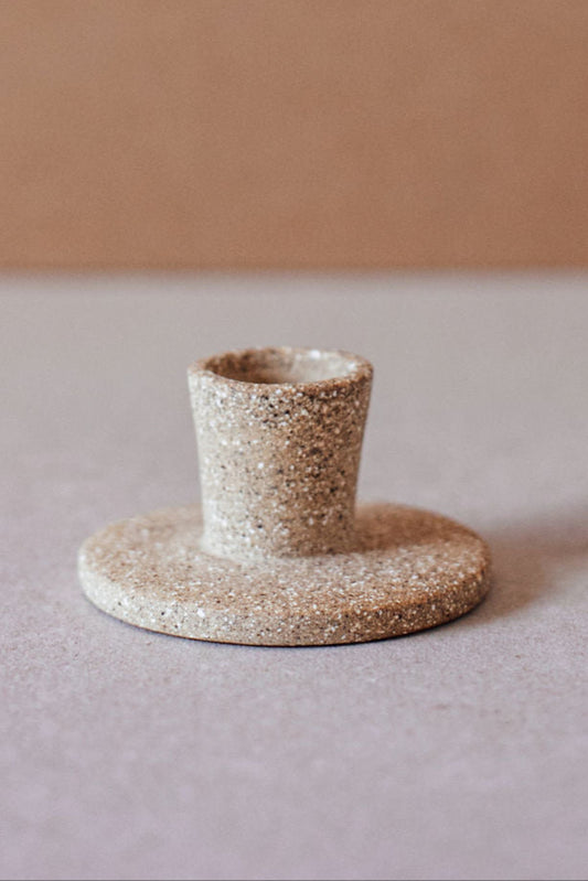 Speckled Clay Candle Holder