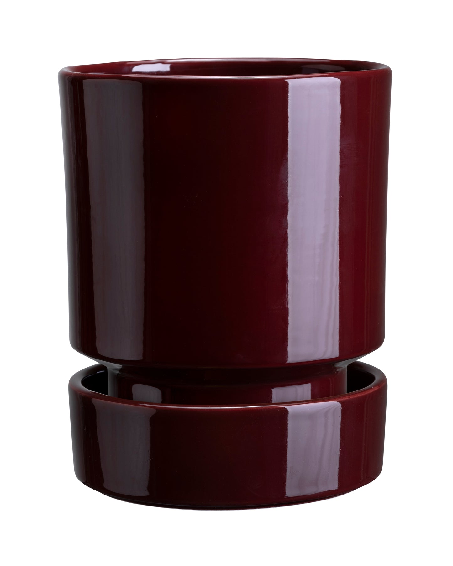 Hoff Glazed Saucer | Deep Burgundy