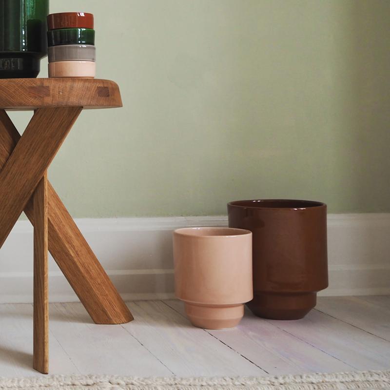 Hoff Glazed Pot | Quartz Rose (5")