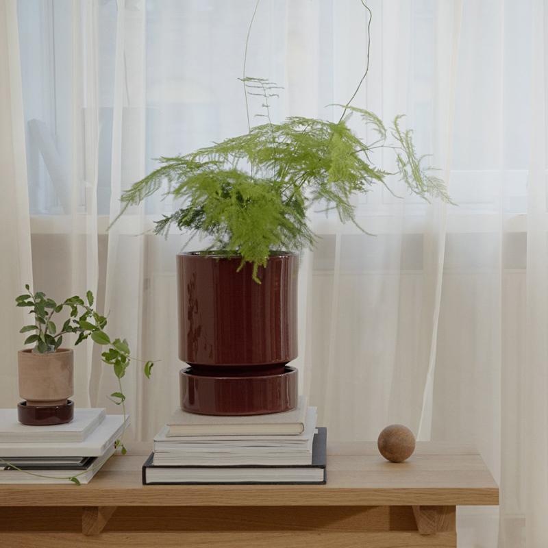 Hoff Glazed Pot | Deep Burgundy (5")