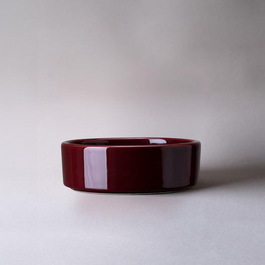 Hoff Glazed Saucer I Deep Burgundy
