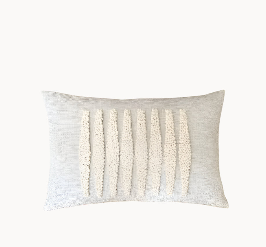 Zulu Lumbar Pillow Cover | Ivory