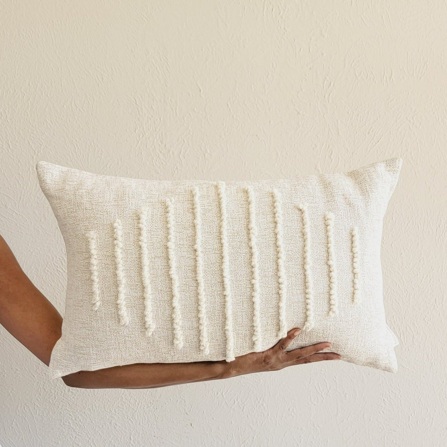Diamond Cotton Lumbar Pillow Cover