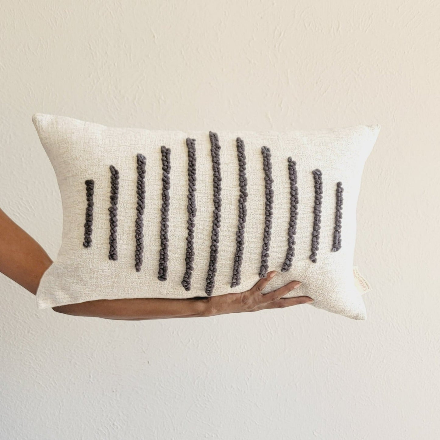 Diamond Cotton Lumbar Pillow Cover