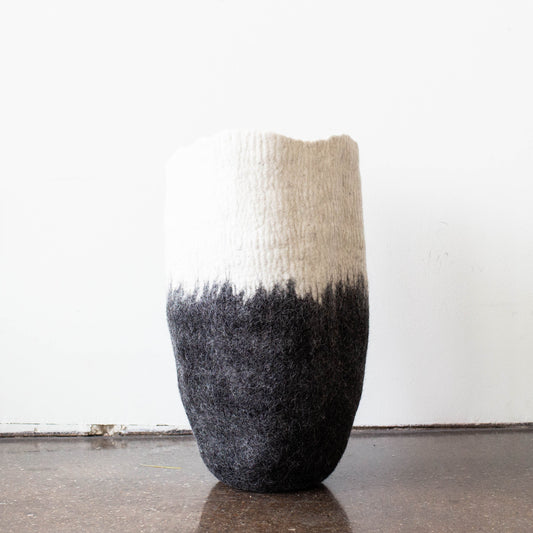 Hand-Felted Wool Floor Vase