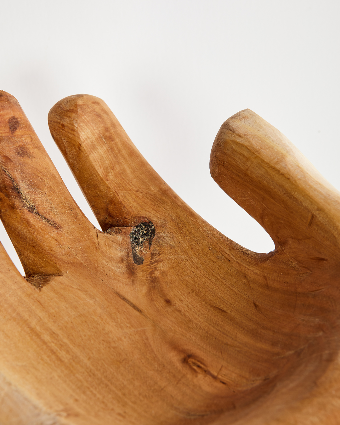 Open Hand Wooden Sculpture