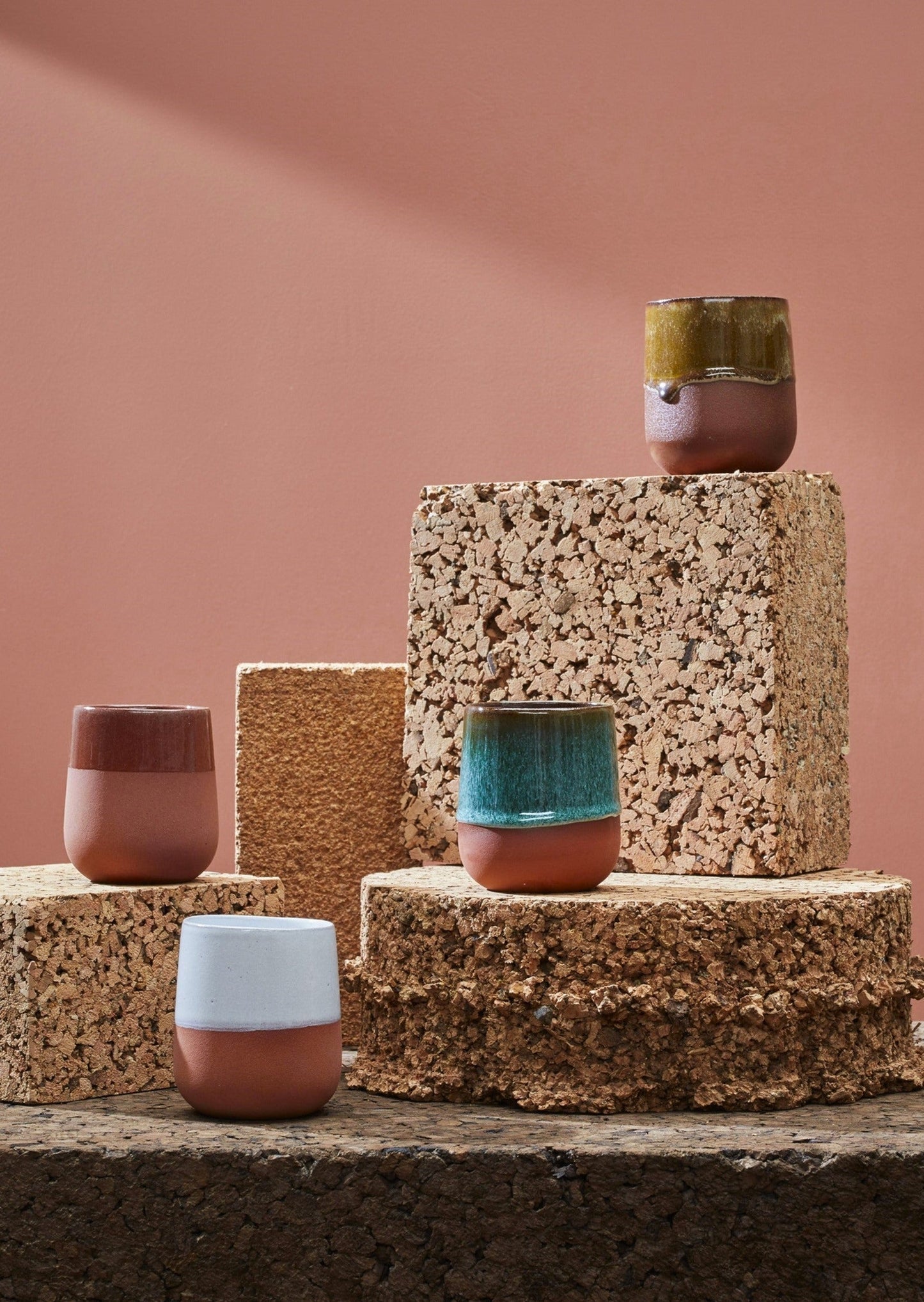 Wiid Ceramic Dipped Mug Set | Terracotta