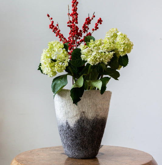 Hand-Felted Wool Table Vase