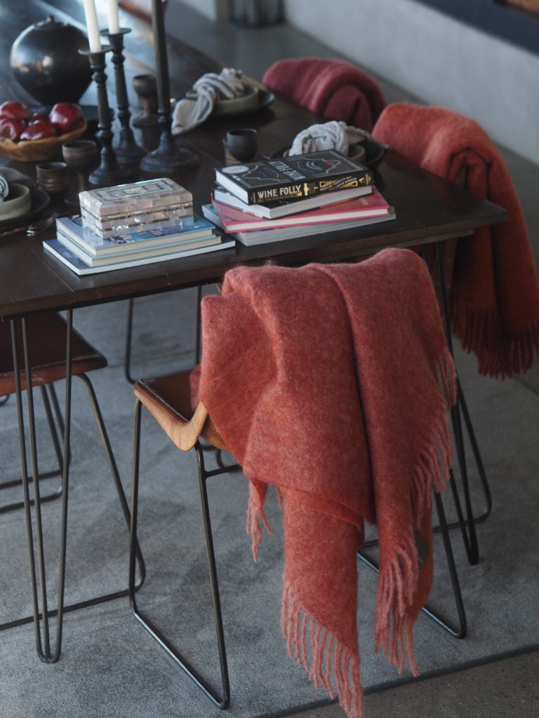 Mohair Blanket | Rose & Brick Melange