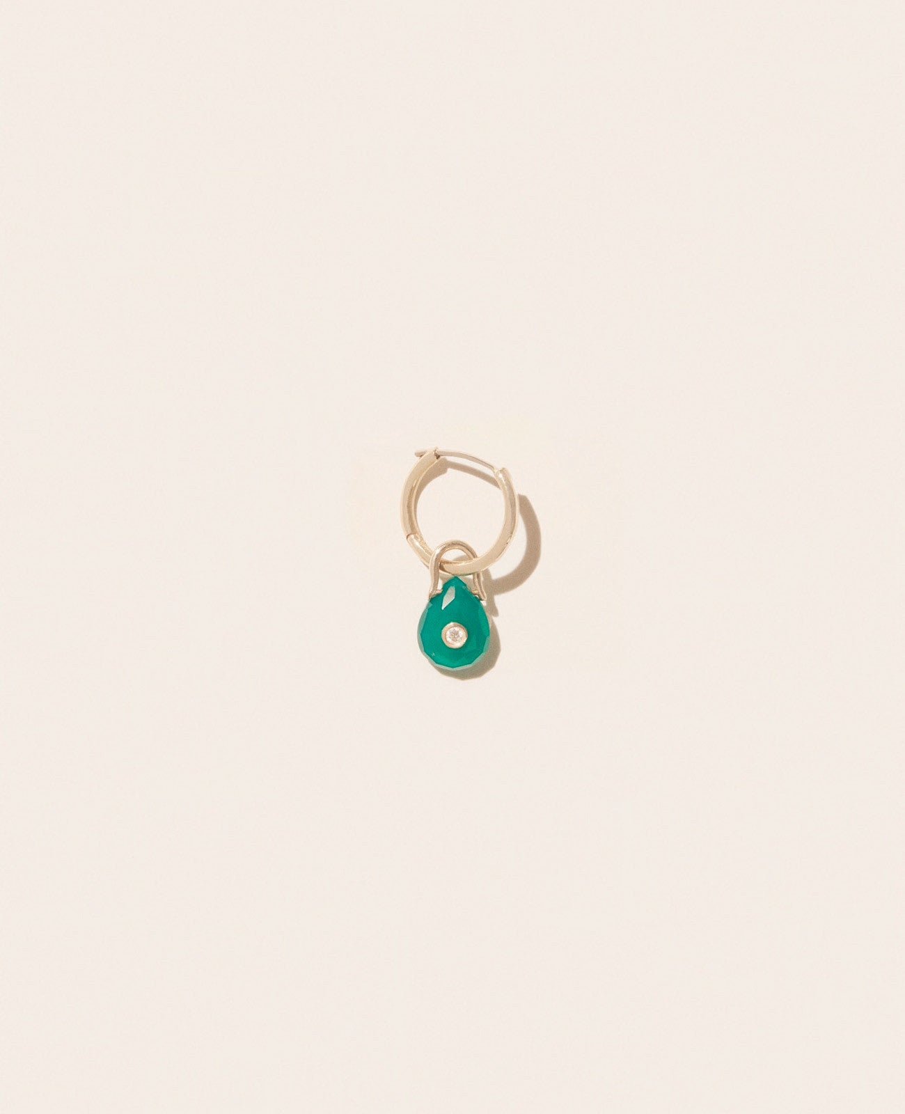 Orso Hoop Earring | Green Onyx