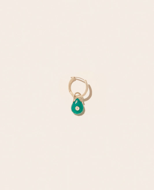 Orso Hoop Earring | Green Onyx