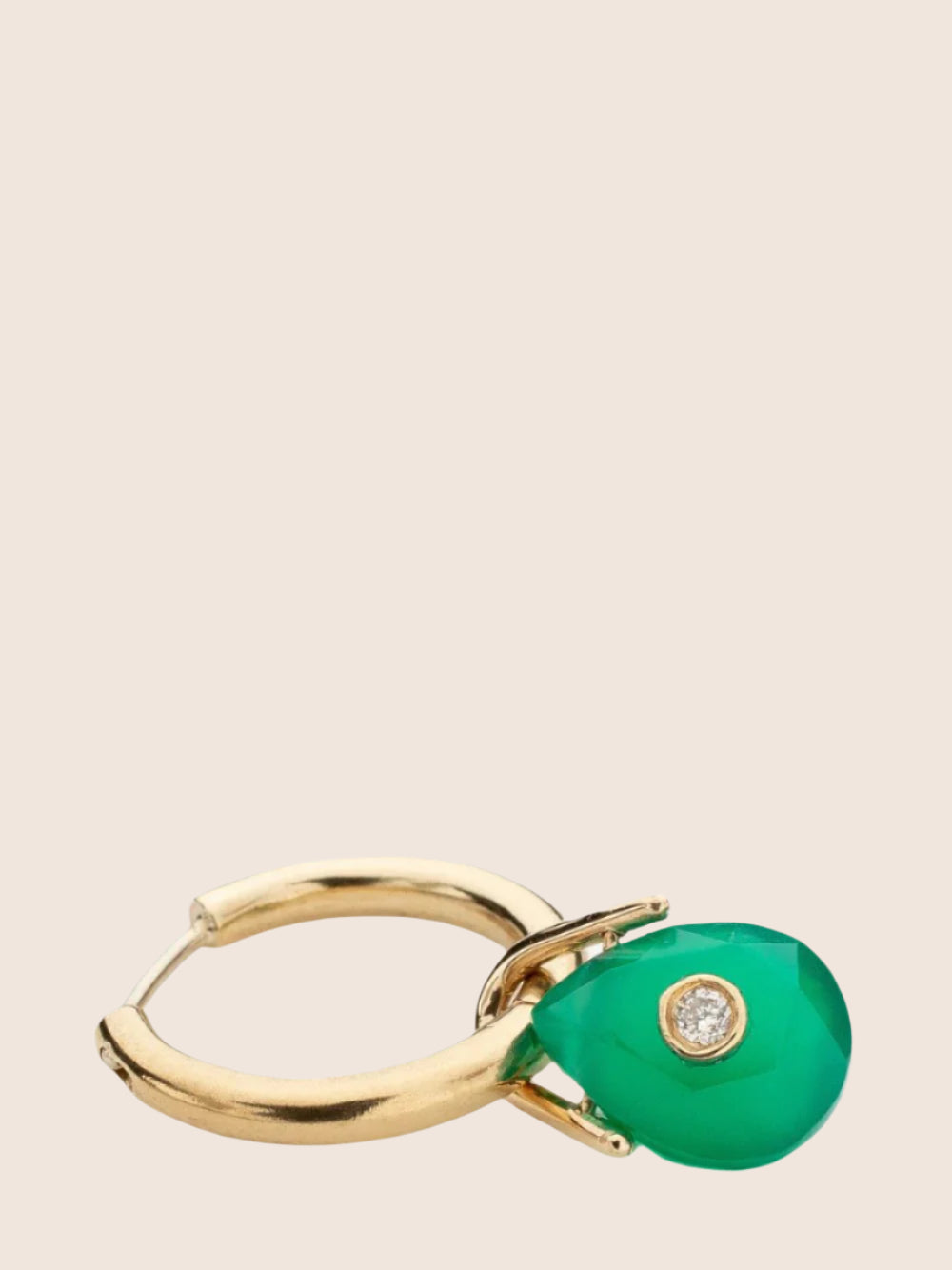 Orso Hoop Earring | Green Onyx