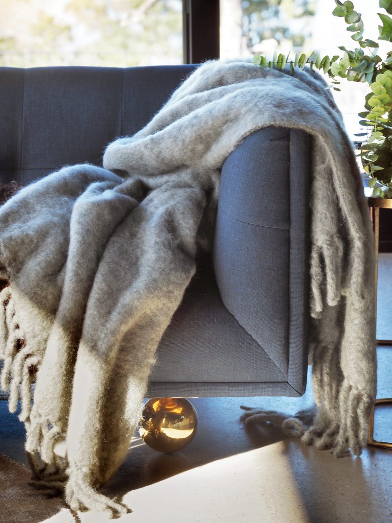 Luxury Kid Mohair Blanket | Green Marble