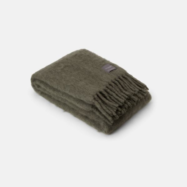 Luxury Kid Mohair Blanket | Green Marble