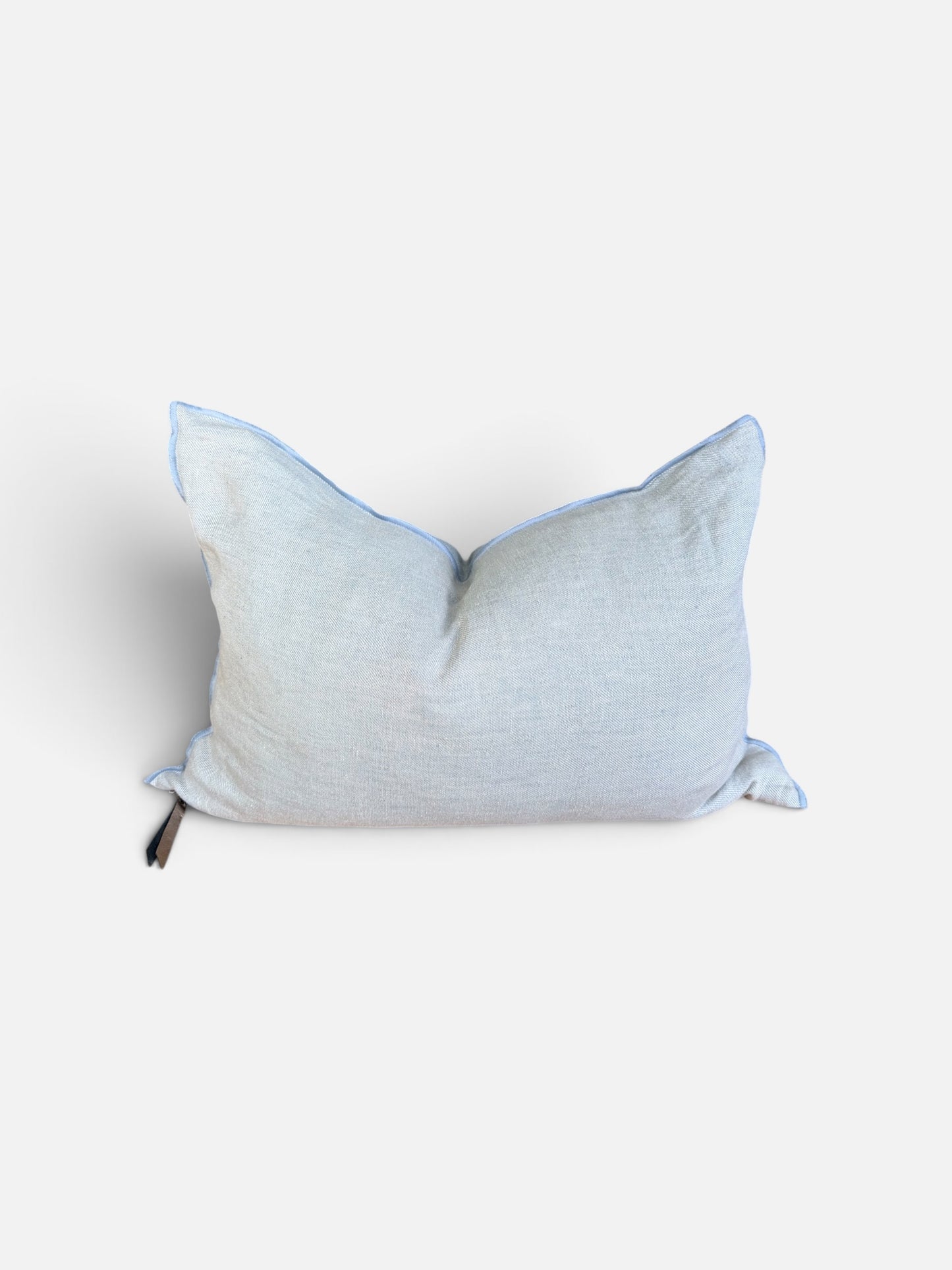 Crumpled Washed Linen Vice Versa Pillow Cover | Nuage/Givre (Multiple Sizes)