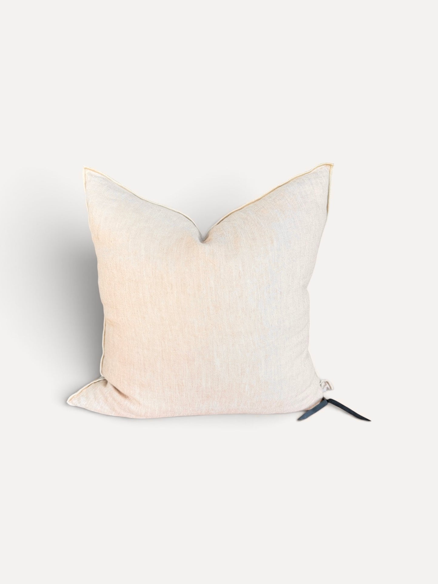 Crumpled Washed Linen Vice Versa Pillow | Nude/Givre (Multiple Sizes)