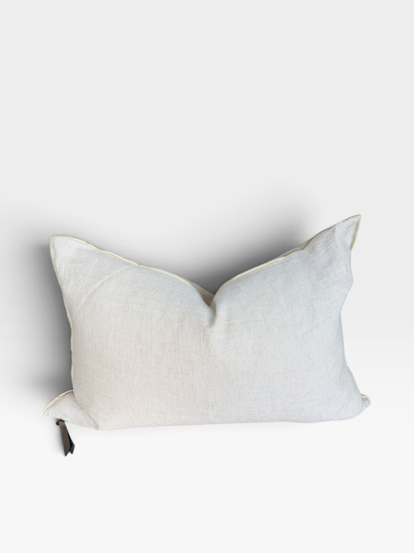 Crumpled Washed Linen Vice Versa Pillow | Nude/Givre (Multiple Sizes)