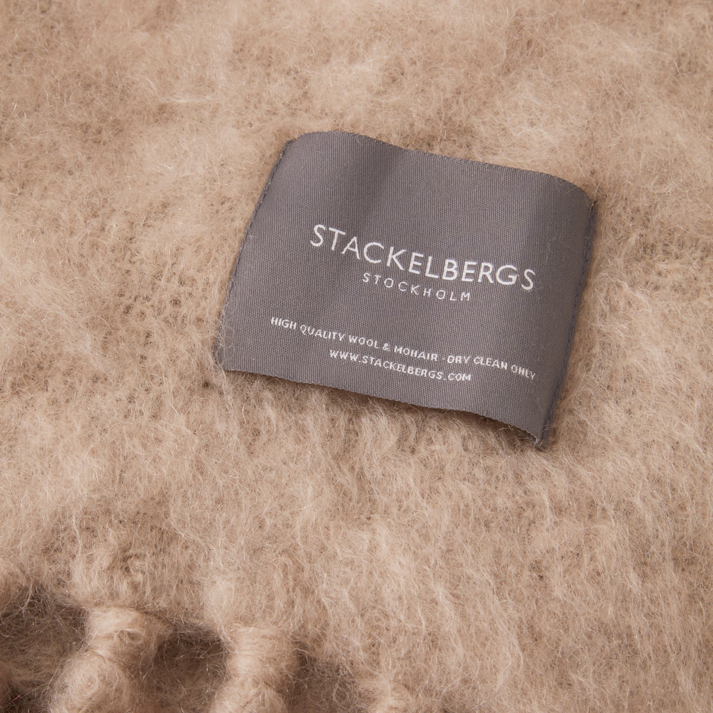 Luxury Kid Mohair Blanket | Light Taupe