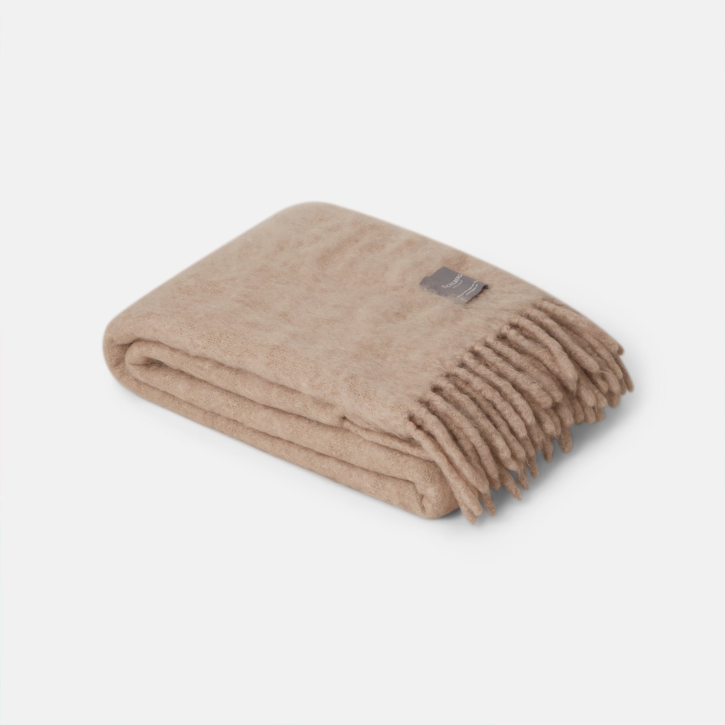 Luxury Kid Mohair Blanket | Light Taupe