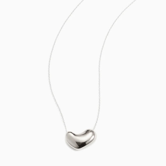 Small Sculpted Heart Pendant Necklace