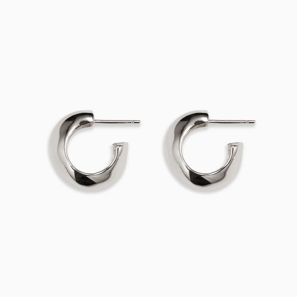 Small Celia Hoop Earrings | Silver