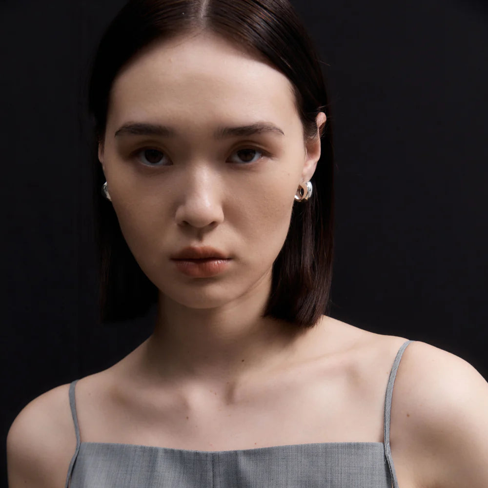 Small Celia Hoop Earrings | Silver
