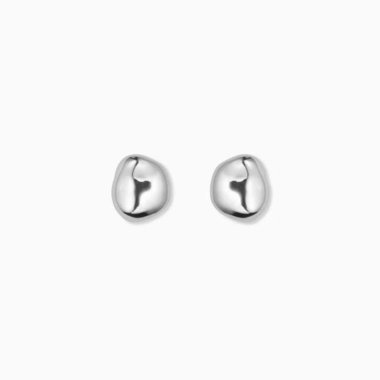Small Gia Stud Earrings | Silver