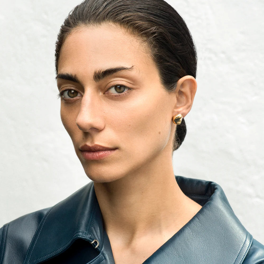 Small Gia Stud Earrings | Gold
