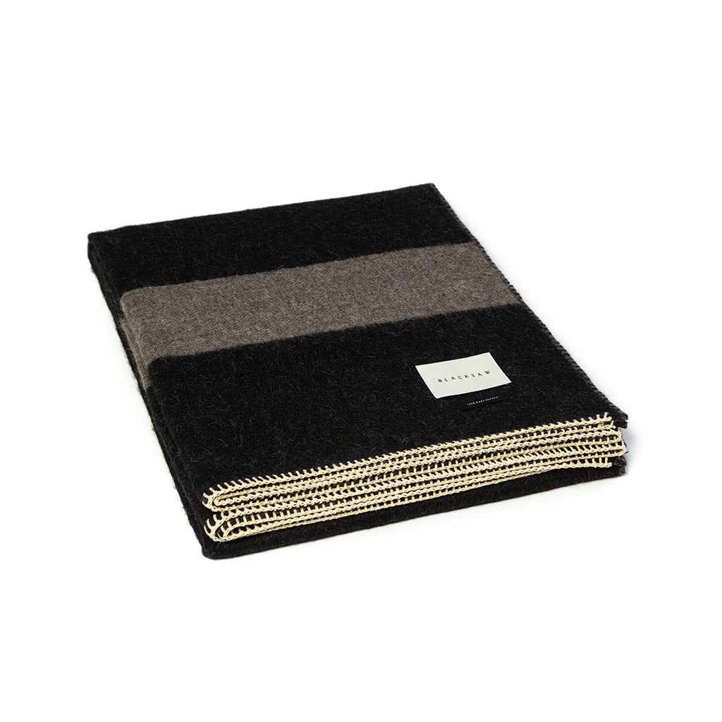 Mason Throw | Black & Charcoal