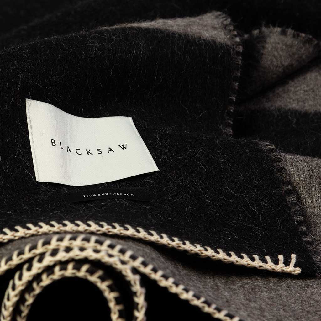 Mason Throw | Black & Charcoal